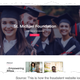 Screenshot of fraudulent website with student in cap and gown